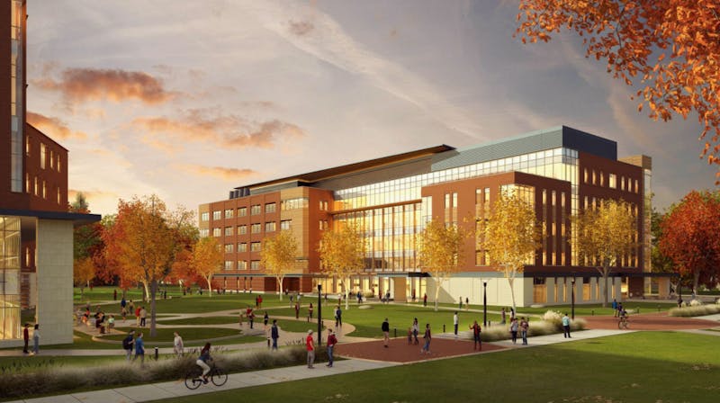 During the Sept. 7, 2018, Ball State’s Board of Trustees meeting, trustees reviewed a proposed design of the $87.5-million Foundational Sciences Building. The building would serve as another step in the university’s plan to meet the growing demand for STEM professionals. Photo Provided, Ball State Marketing and Communications&nbsp;