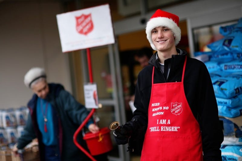 Salvation Army's Red Kettle Campaign will place volunteer bell-ringers outside Muncie Mall store fronts beginning Nov. 19. The Indiana Division of the Salvation Army hopes to raise $3.3 million in donations to provide&nbsp;shelter for women and children, winter coats for children, residential treatment and rehabilitation for those who suffer with addiction and meals for those in need.&nbsp;Salvation Army Indiana // Photo Courtesy