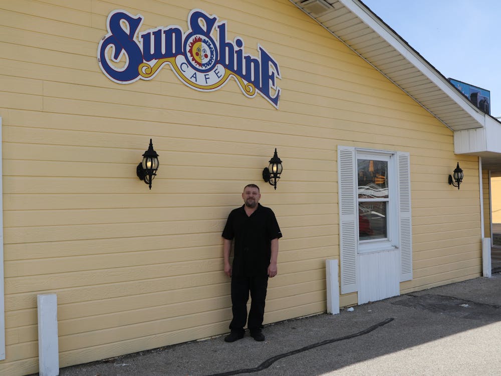 Jarrod Buck, owner of SunShine Cafe, stands in front of SunShine Cafe Muncie. The location used to be a Waffle House but was changed to SunShine Cafe Muncie to increase lunch and dinner customers. Angelica Gonzalez Morales, DN