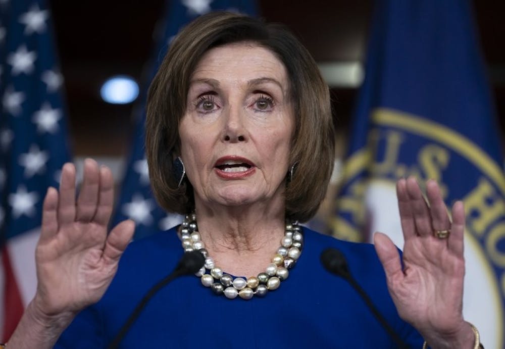 <p>In this Feb. 6, 2020, file photo, House Speaker Nancy Pelosi (D-Calif.) talks during a news conference at the Capitol in Washington. President Donald Trump and Pelosi have not spoken in five months at a time when the nation is battling its worst health crisis in a century. <strong>(AP Photo/J. Scott Applewhite, File)</strong></p>