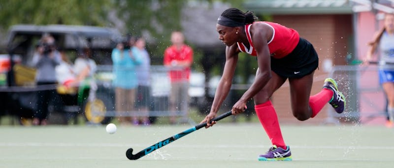 Forward Sierra Jefferson brings the ball up the field during the game against St. Louis Friday, Aug. 25, 2017, at the Briner Sports Complex. The Cardinals won 5-0. Kyle Crawford,DN