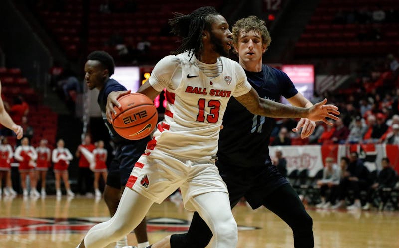 Freshman guard Trent Middleton Jr. makes a drive to the basket Nov.14 against Oakland City at Worthen Arena. Middleton had 11 points in the game. Andrew Berger, DN
