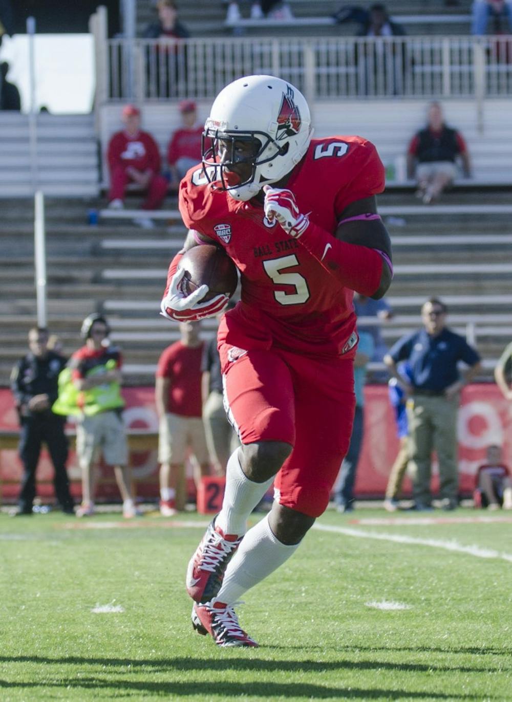 <p>Former Ball State football cornerback Eric Patterson has signed with the Cleveland Browns. Patterson layed two games with the Indianapolis Colts and one with the St. Louis Rams during his first year in the NFL.&nbsp;<em>DN FILE PHOTO BREANNA DAUGHERTY</em></p>