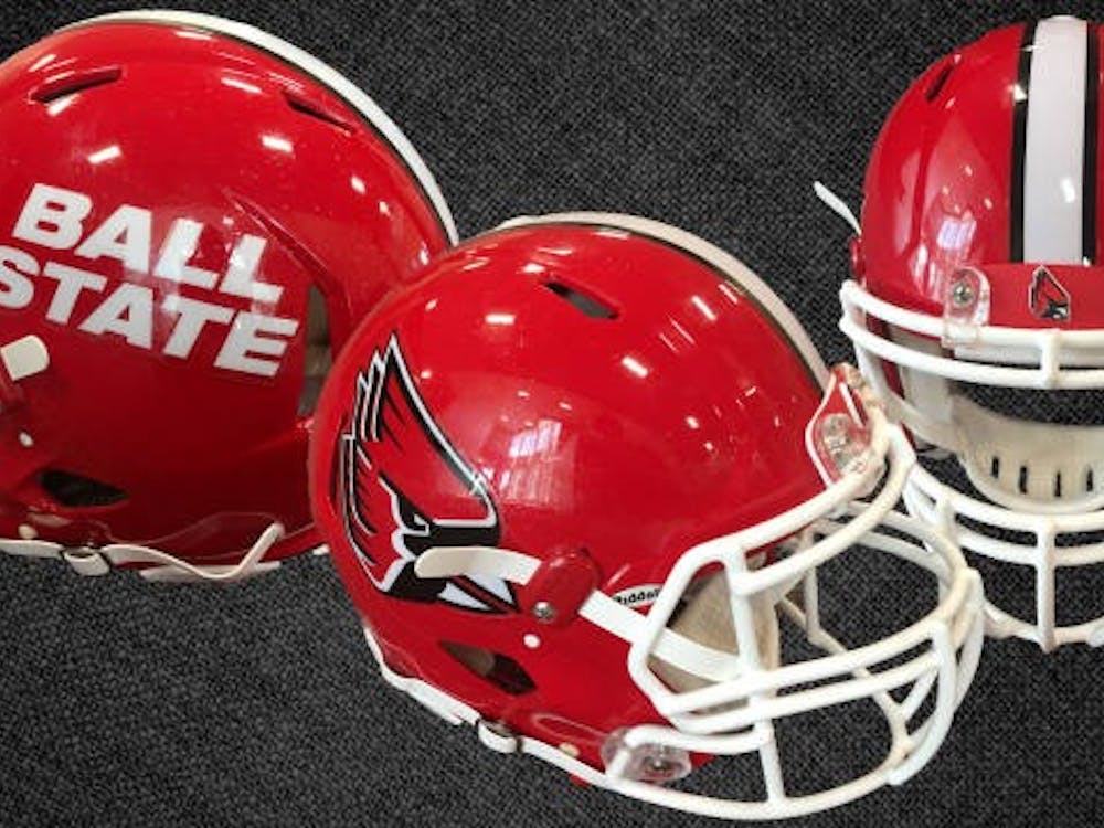 Ball State unveiled a new red helmet for this season for the first time&nbsp;since 1970. The Cardinals will wear the helmets for the first time in their home opener on Sept. 17 against Eastern Kentucky.&nbsp;Photo Courtesy // Ball State Athletics