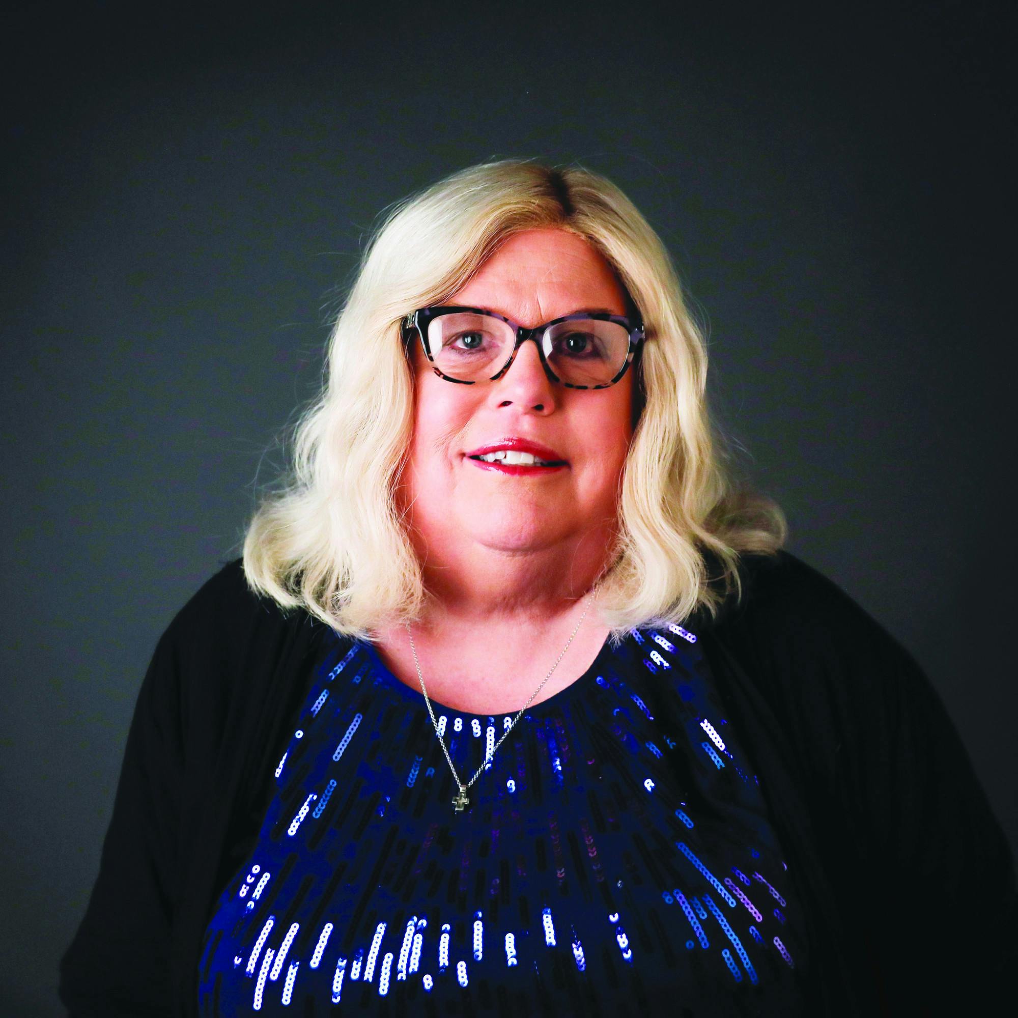 Charlize Jamieson poses for a photo in the Art and Journalism building, Jan. 24. Jamieson is one of many trans Muncie residents. Andrew Berger, DN.