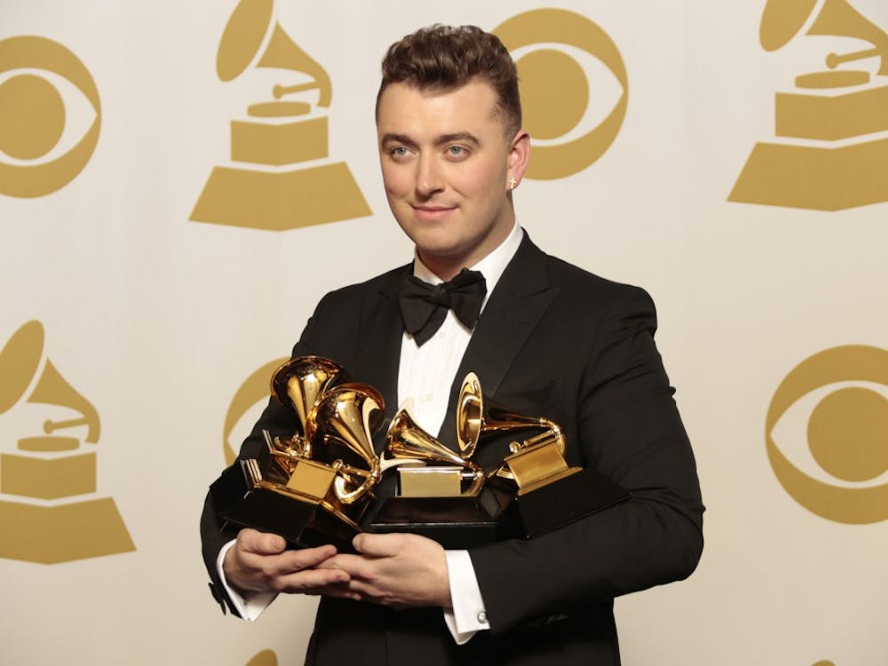 Sam Smith backstage at the 57th Annual Grammy Awards at Staples Center in Los Angeles on Sunday, Feb. 8, 2015. (Lawrence K. Ho/Los Angeles Times/TNS)