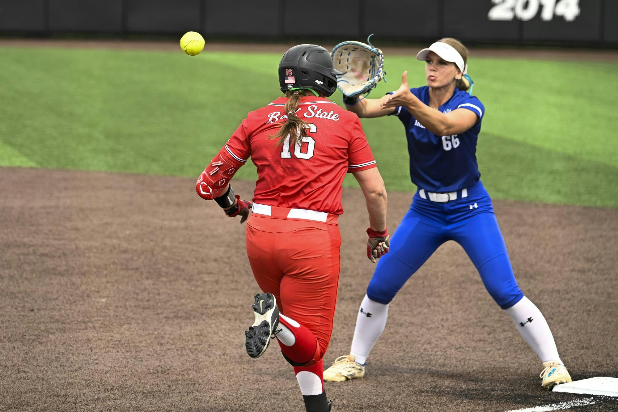 The Ball State softball team won their matchup against Indiana State 8-7.