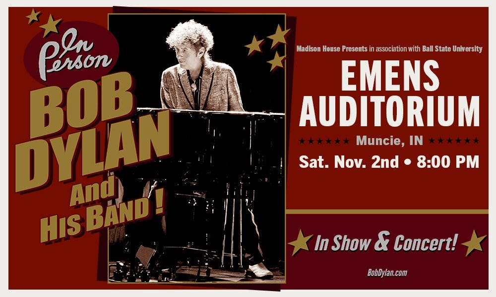 Bob Dylan and his Band at Emens Auditorium, Ball State University (11/2/2019)