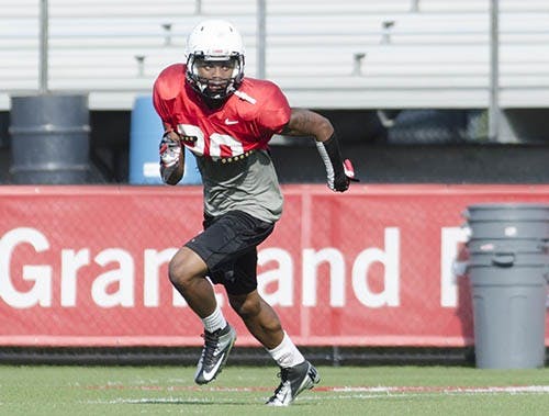 Freshman cornerback Darius Conaway goes through a drill in practice on Sept. 18, 2013. Conaway has earned more playing time due to his game at North Texas. DN PHOTO BREANNA DAUGHERTY