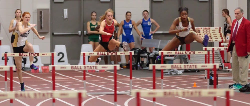 <p>The Ball State track and field hosts the only home indoor meet of the season in the Field Sports Buidling on Feb. 17. The Ball State Tune-Up included teams from Fort Wayne, Western Michigan, and Wright State.<strong> Kyle Crawford, DN File</strong></p>
