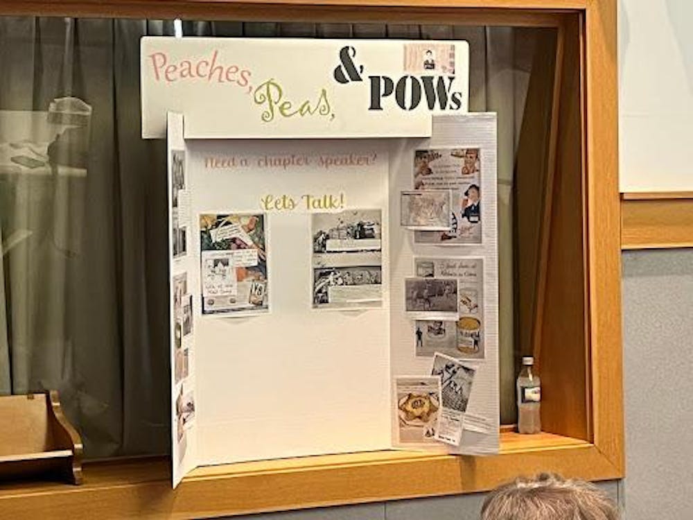 A poster for the event tells the story of how prisoners of war contributed to Indiana’s agriculture.