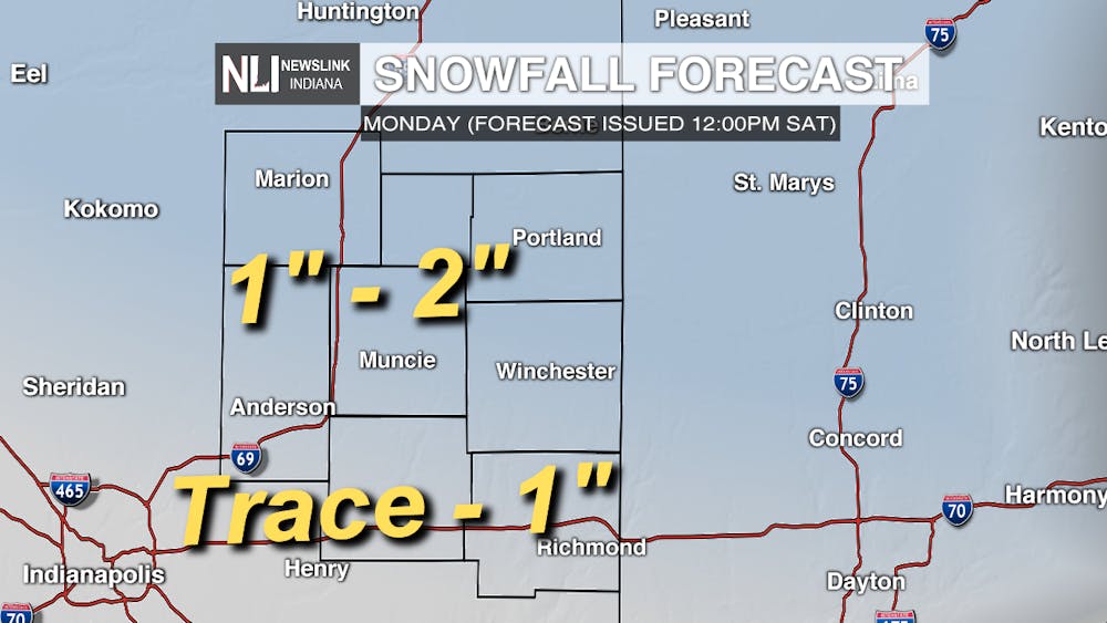 First accumulating snow arrives Monday