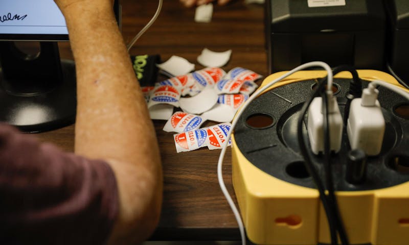 Residents of Deleware County cast their votes for the 2024 election Nov. 5 at Avondale Methodist Church. Andrew Berger, DN