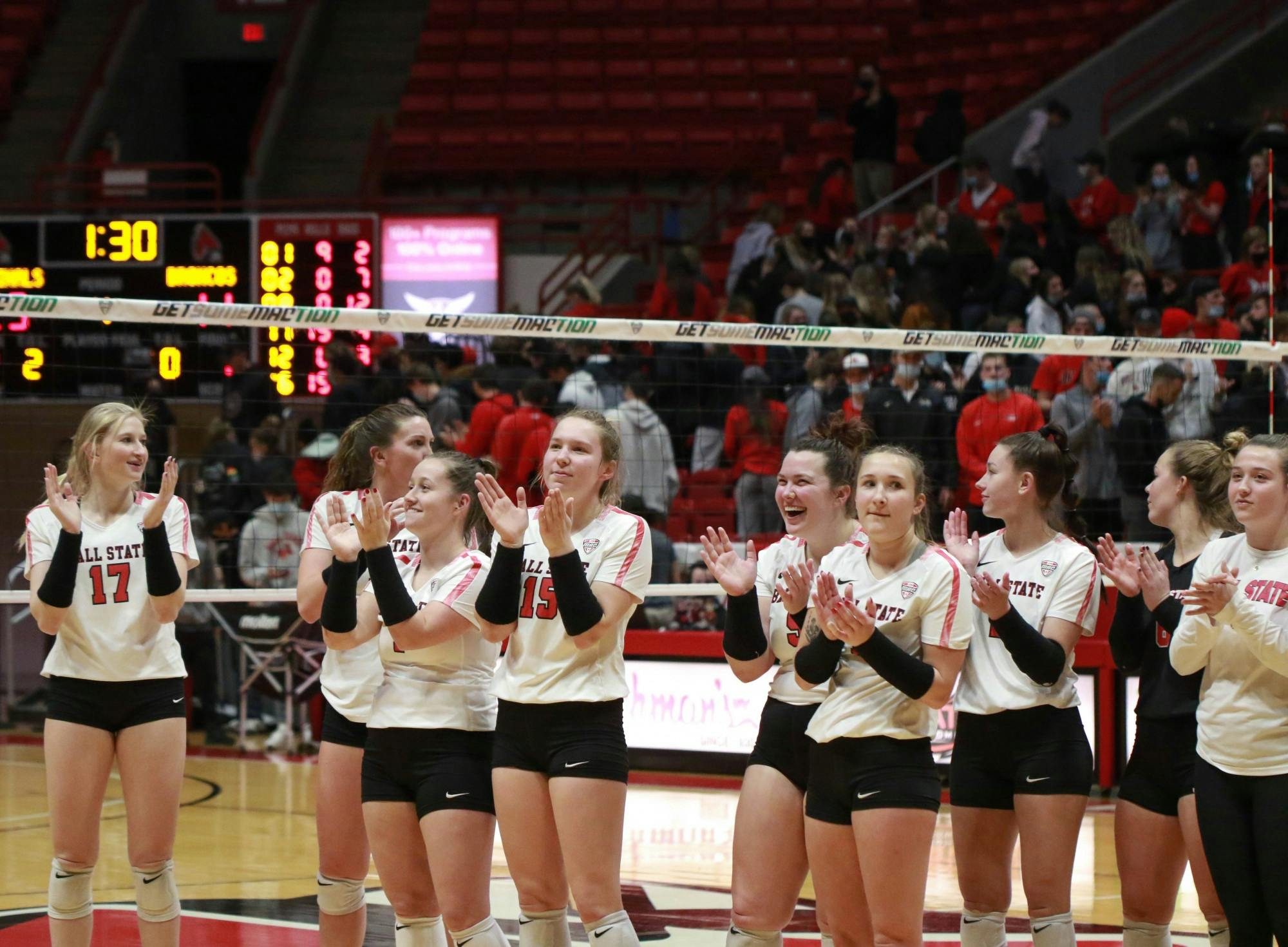 The Lady Cardinals defeated the Western Michigan Broncos 3-1 Monday, securing their spot in the Mid-American Conference finals this Wednesday.&nbsp;