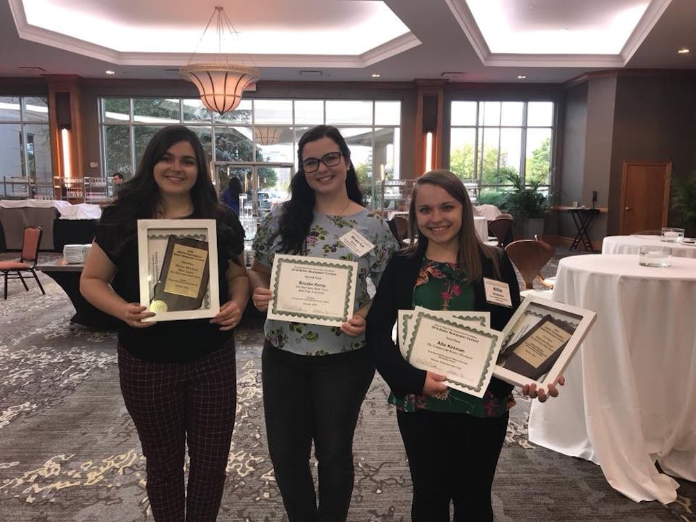 <p>The Daily News staff was awarded four awards at the Indiana Collegiate Press Association-Hoosier State Press Association College Division Contest Sept. 15. <strong>Lisa Renze-Rhodes, Photo Provided&nbsp;</strong></p>