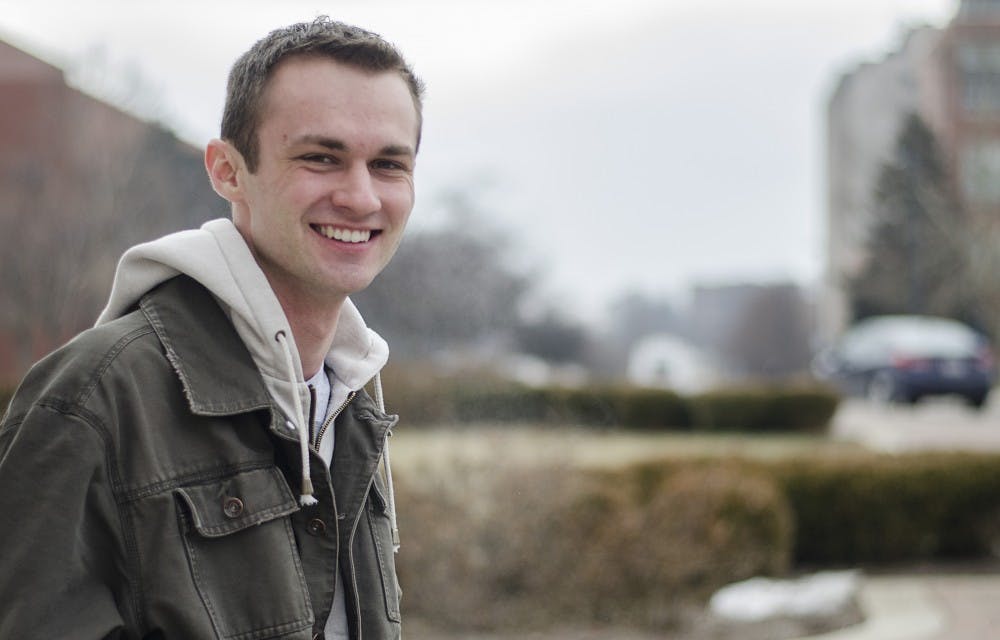 <p>Jesse Mack is a sophomore music education major that keeps his Mennonite faith close while being at college. Mack is from Goshen the Mennonite capital of Indiana. DN PHOTO BREANNA DAUGHERTY</p>