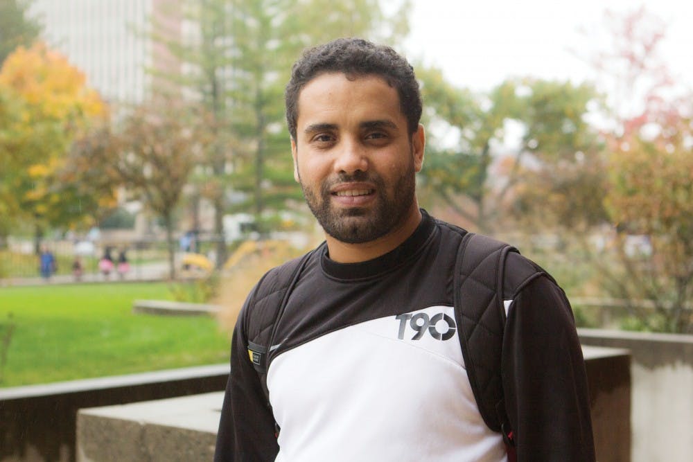 <p>Adel Farag is a graduate geology student from Benghazi, Libya, and&nbsp;said if he were American, he would give his vote to Bernie Sanders, although he is not on the ticket. Other international&nbsp;students voiced their opinion to the Daily News about how they would vote if they could in the election. <em>Emma Rogers // DN</em></p>