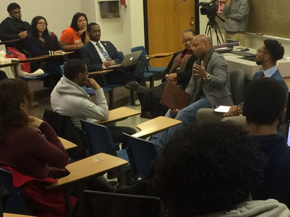 The Black Student Association hosted a Black Minds Matter panel on Feb. 8&nbsp;about race and "black America." This event was dedicated to the memory of James Weldon Johnson, a civil rights activist and leader of the NAACP. DN PHOTO TAYLOR KELLY