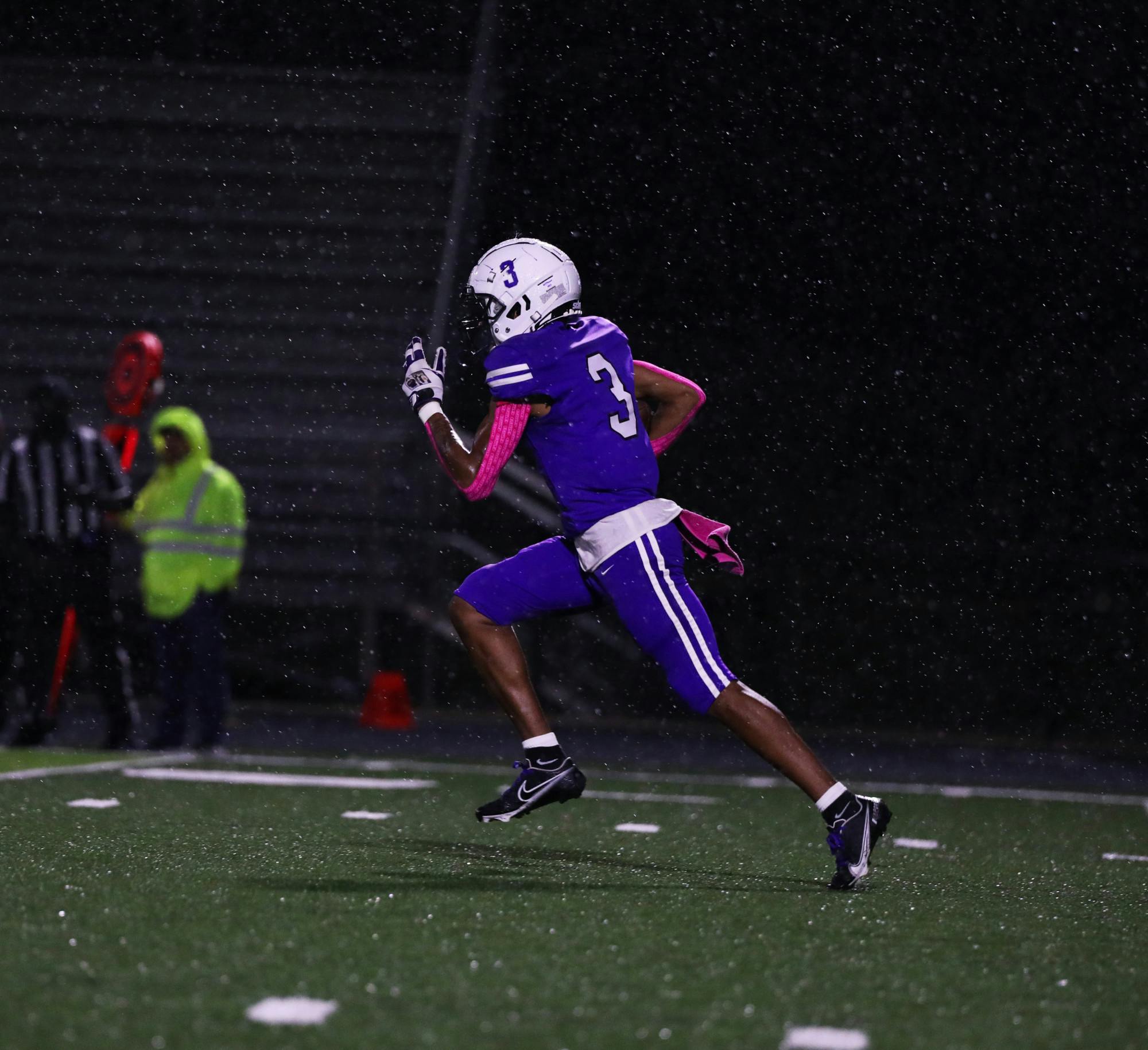 Muncie Central senior Demarkis Cole runs the ball against Arsenal Tech Oct.13 at Muncie Central High School. Mya Cataline, DN