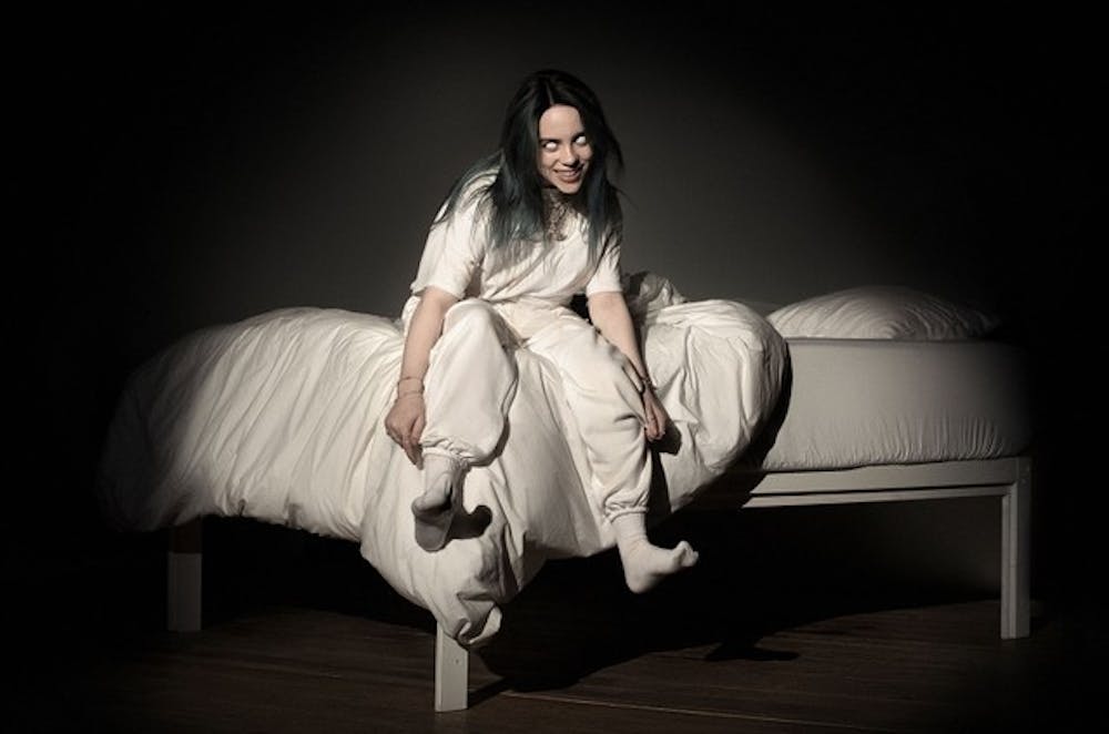 <p>Image from <a href="https://www.spin.com/2019/04/billie-eilish-when-we-all-fall-asleep-where-do-we-go-debuts-at-no-1-billboard-200-albums-chart/" target="_self">Spin</a></p>