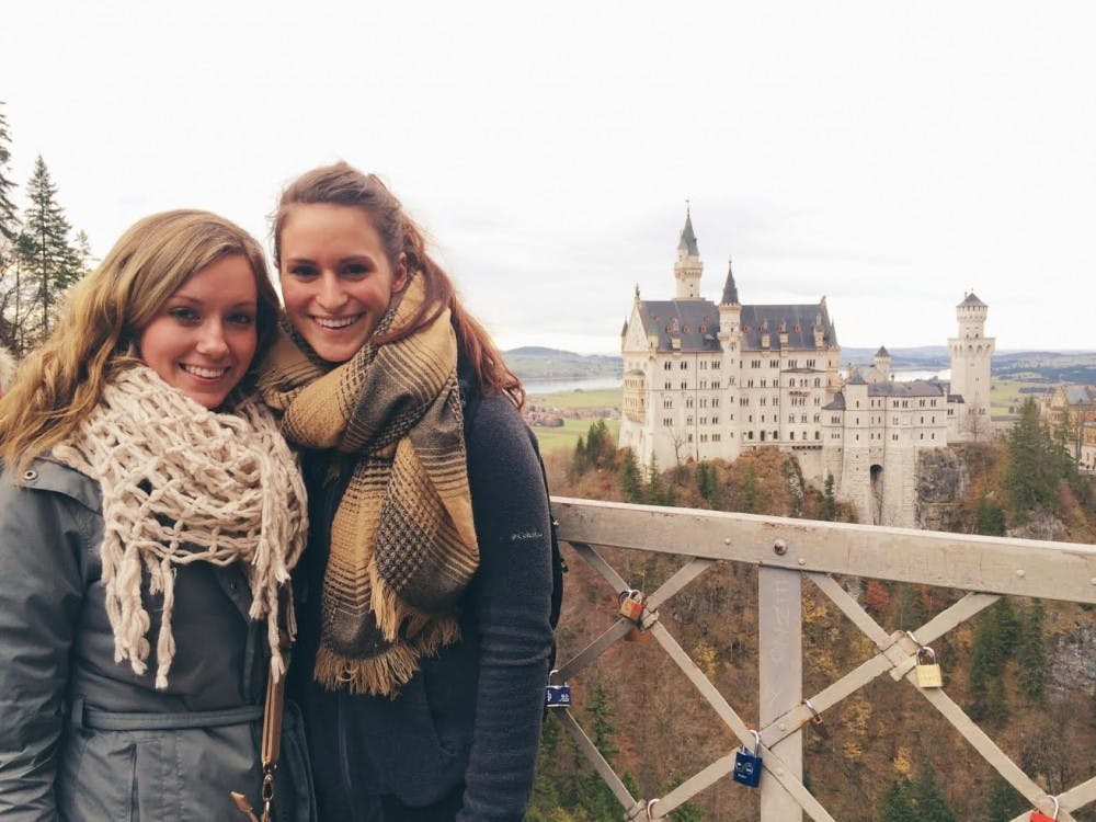 Addison Gerth, left, and&nbsp;Haley Richter, right,&nbsp;traveled to Germany last year&nbsp;to student teach.&nbsp;Just weeks before students were set to leave to student teach in Germany this year, they were informed the 16-week program was cancelled.&nbsp;PHOTO COURTESY ADDISON GERTH