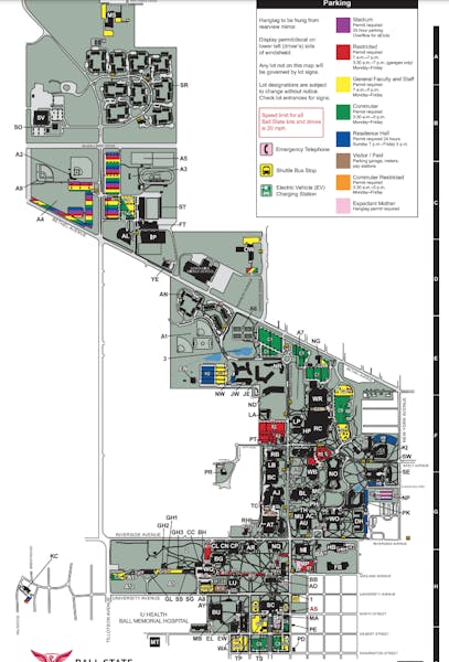 New metered parking in the R2 parking lot at Ball State University ...