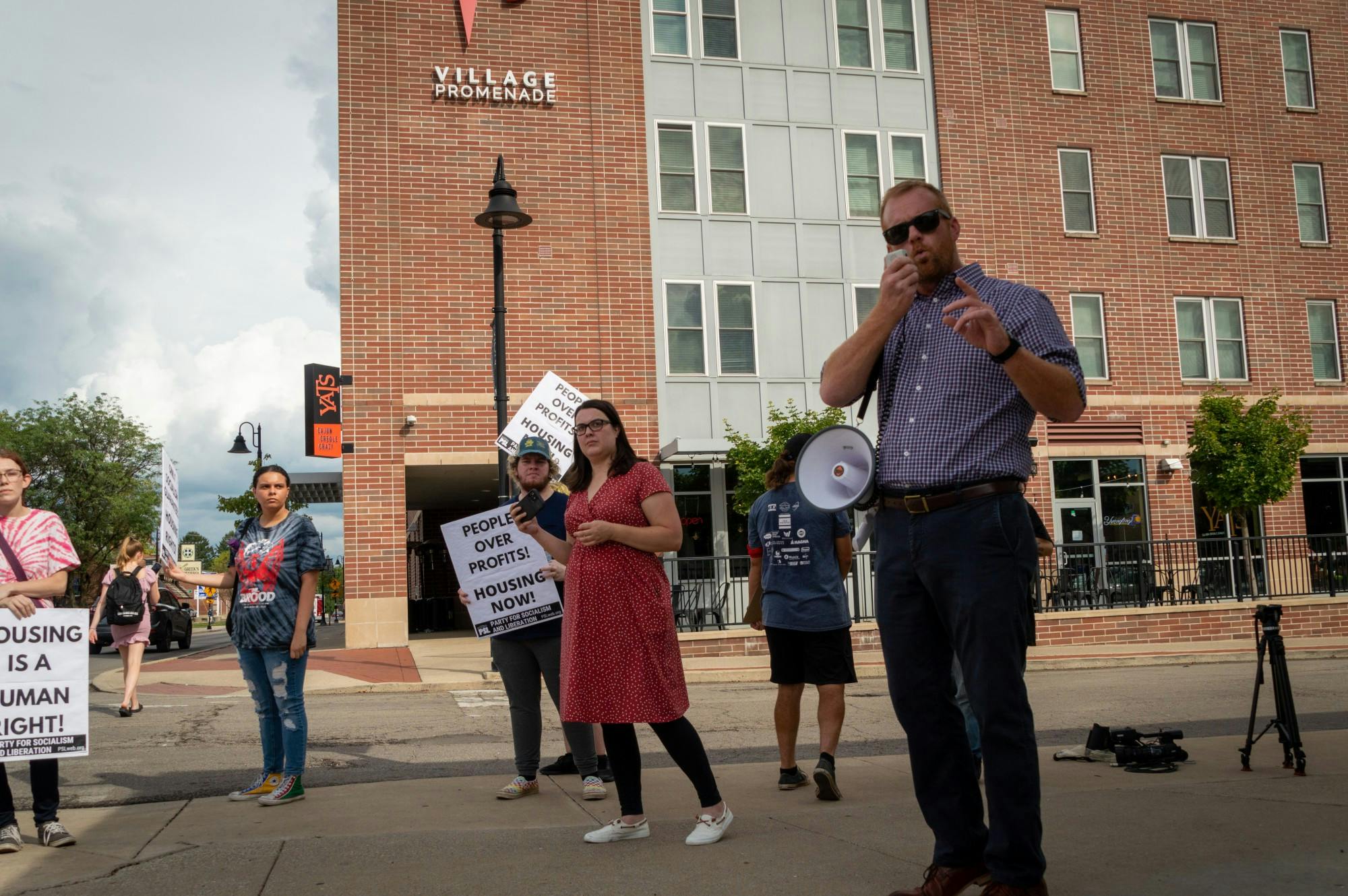 Jeff Robinson is on the city council, but took the time to come out and support the cause and make sure they feel heard.  Meghan Sawitzke, DN