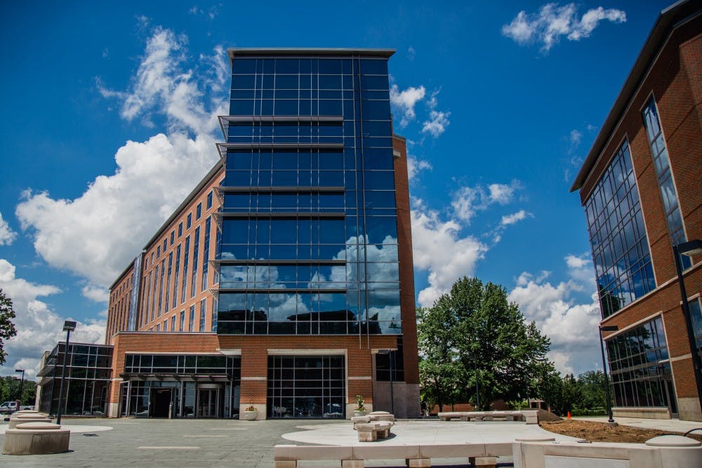 <p>The newly renovated Schmidt/Wilson halls which are part of the Johnson B Complex will be open to students for the 2017-18 academic year. The residence hall will be home to the Theatre and Dance and Design Living Learning Communities. <strong>Reagan Allen, DN</strong></p>