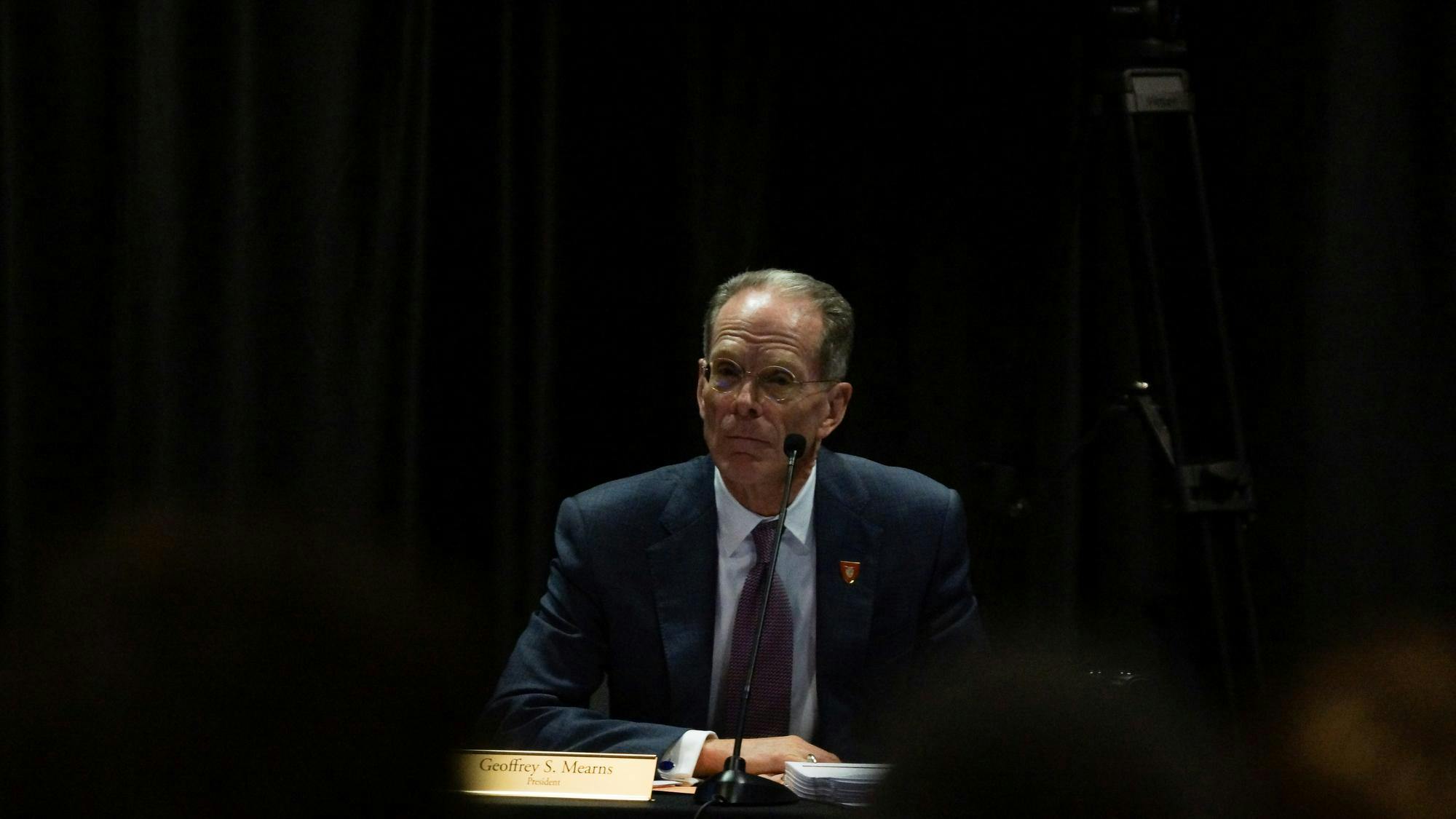 Ball State University President Geoffrey S. Mearns during the board of trustees meeting Feb. 27 at the L.A. Pittenger Student Center. Kyle Ingermann, DN