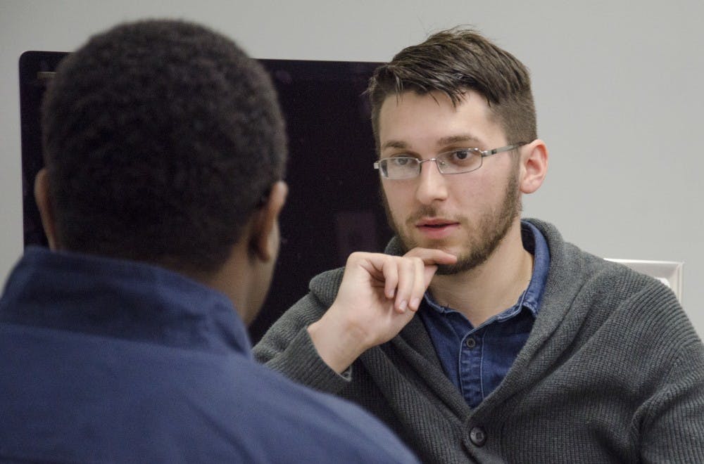 Every year, Homecoming brings alumni back to Muncie. One event hosted by the College of Communication, Information, and Media is Speed Networking with alumni in the field. DN PHOTO BREANNA DAUGHERTY