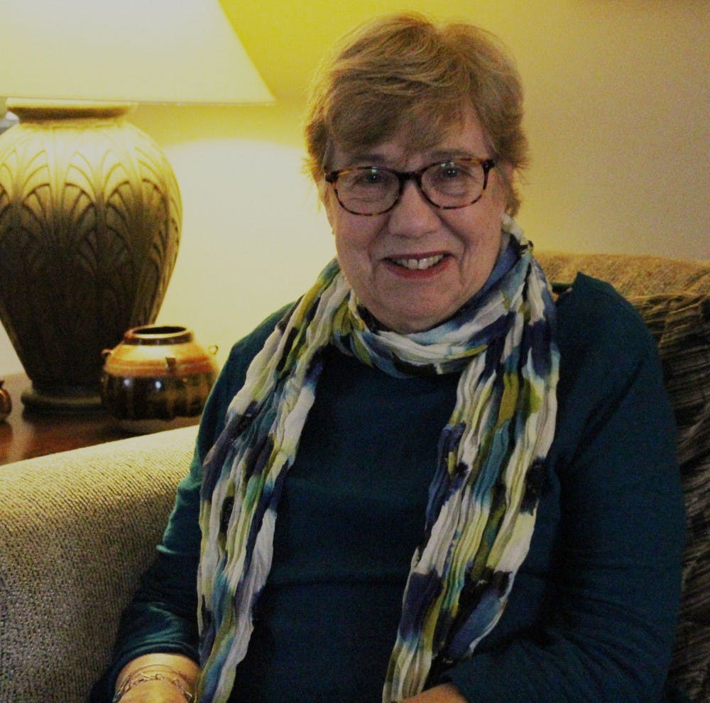Nancy Barber sits in her home Oct. 31, 2018, in Muncie. Barber said she has held every possible office for the League of Women Voters as one of two 50-year members. Michaela Kelly,DN