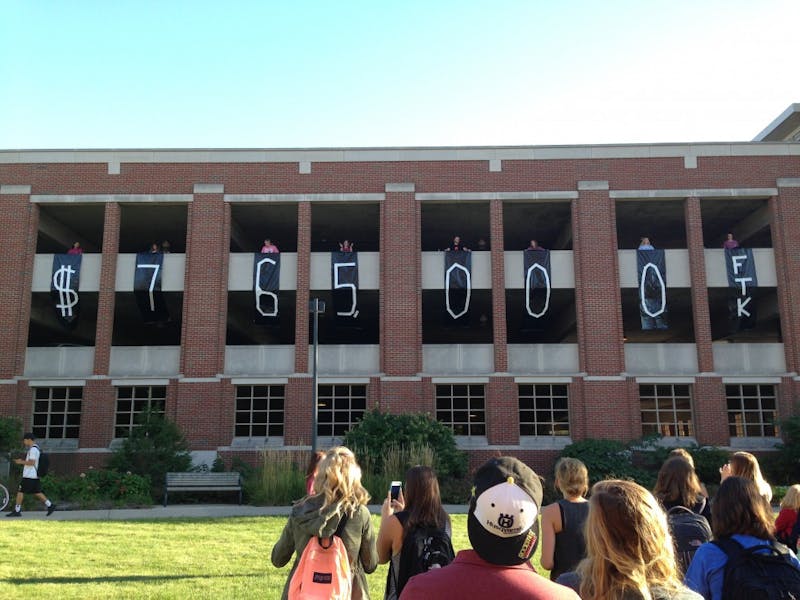 The Ball State University Dance Marathon, which has been a campus-wide student organization since 2008, revealed its new fundraising goal on Tuesday. The goal this year is to raise $765,000, compared to last year’s goal of $550,000. Ben Barry // DN