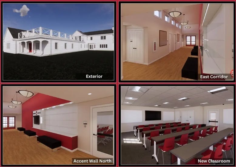 Plans for the Honors College renovation. Photo courtesy of the Honors College.