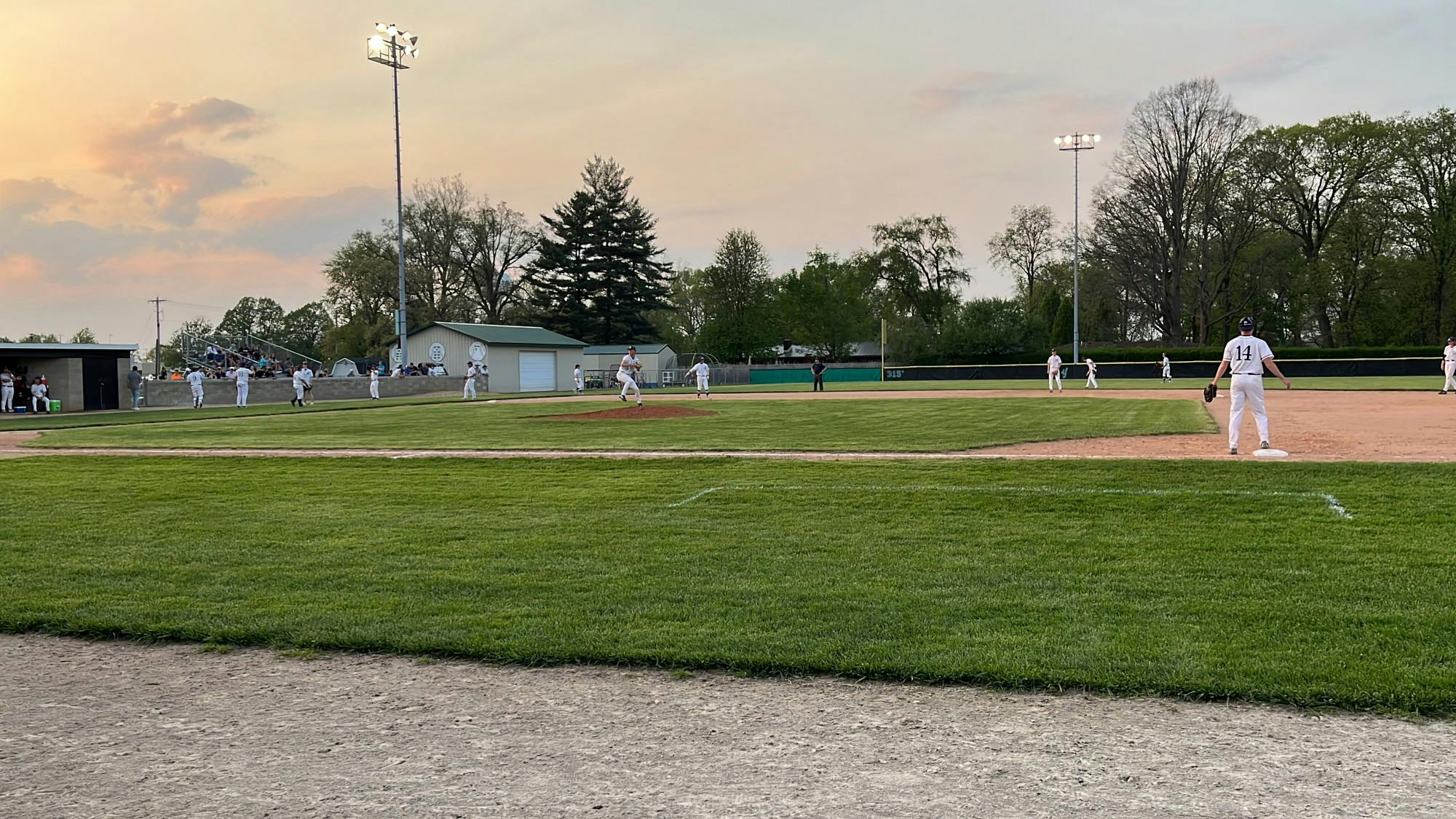 Delta High School takes on Wes-Del High School in a first-round matchup in the 2022 Delaware County Baseball Tournament in Yorktown, Indiana, May 10, 2022. Delta defeated Wes-Del 4-2 to advance to the semifinals against Daleville. (Kyle Smedley/DN)