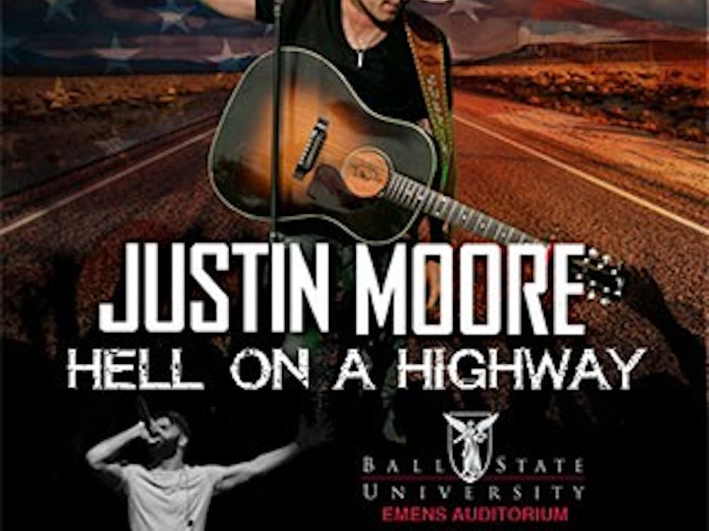 Justin Moore will be performing at 7:30 p.m. on Nov. 9 in John R. Emens Auditorium. The opening act for Moore’s fourth headlining tour is another country singer, Dylan Scott. &nbsp;Ball State, Photo Provided