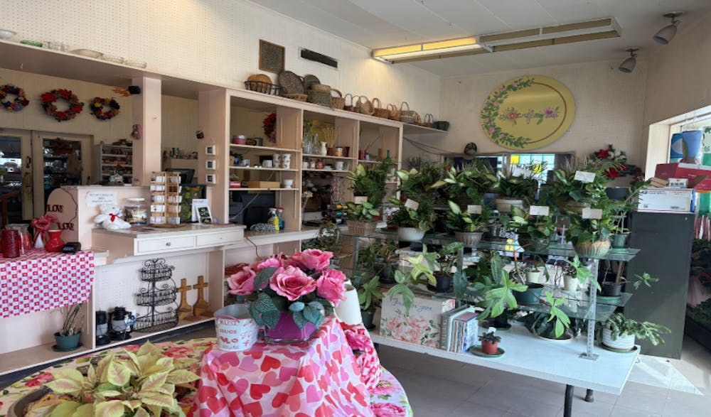 Inside of Paul Davis Flower Shop