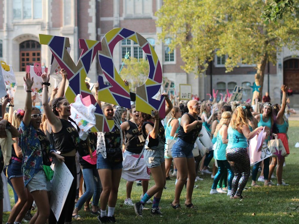 Ball State's Bid Day took place on Sept. 10 on the Quad. Sororities accepted their pledges and Pi Chi's reunited with their sorority sisters. 