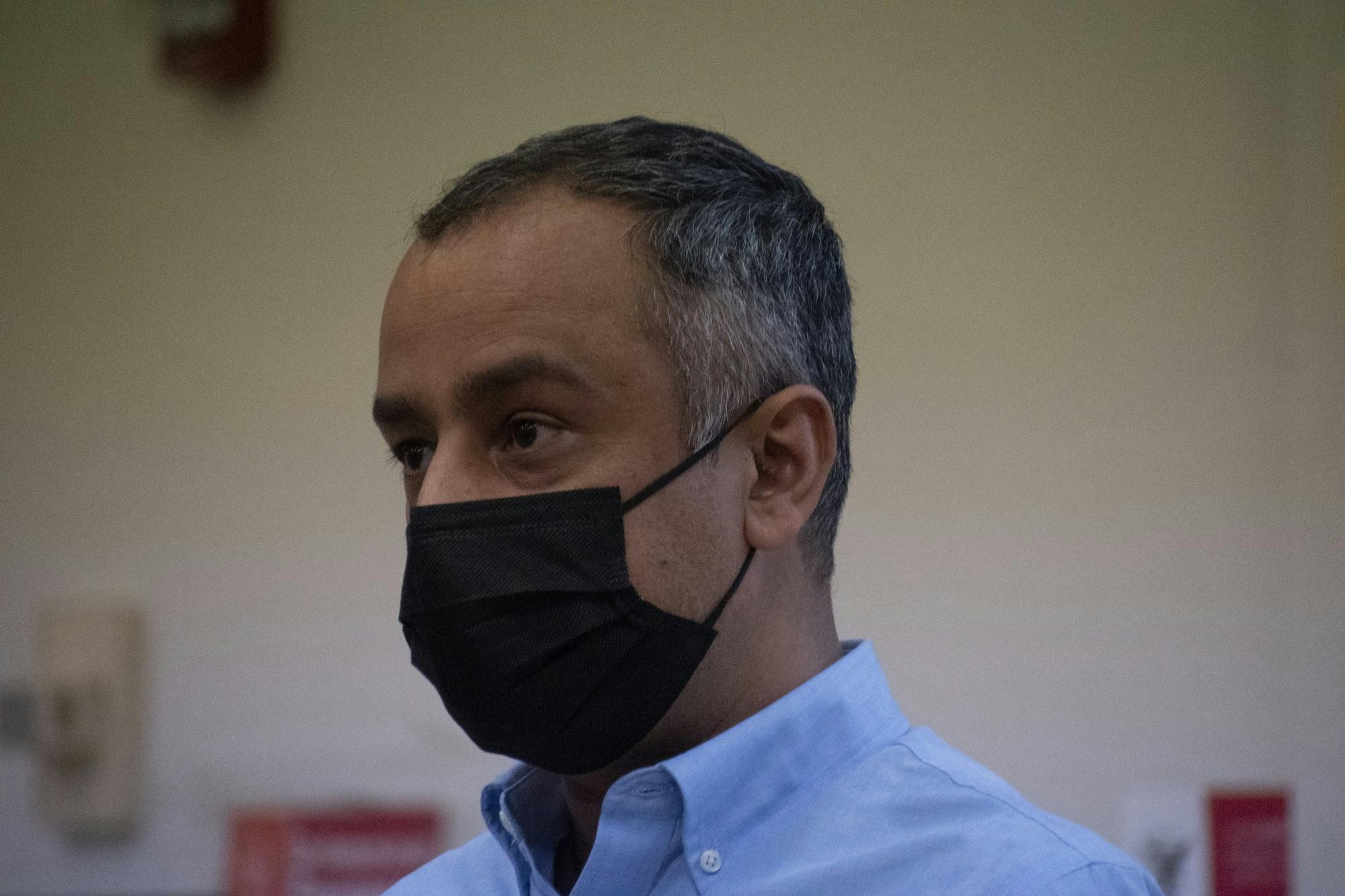 Ball State alumnus Qais Faqiri gives a lecture titled &quot;Centralization of Power and the Collapse of Afghanistan&quot; Oct. 20. Faqiri escaped Afghanistan on a U.S. military evacuation flight Aug. 23. Joey Sills, DN