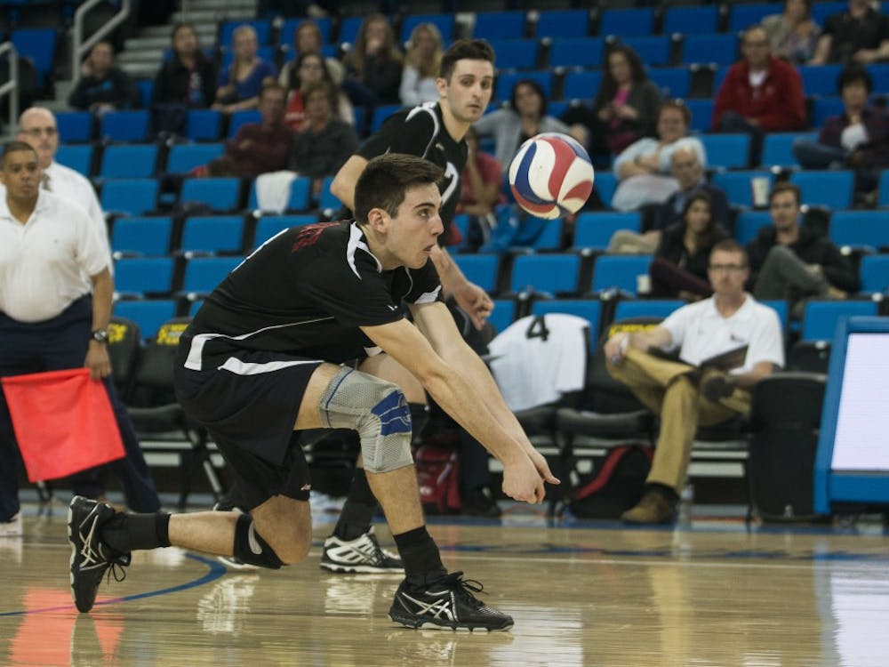 The men's volleyball team faced&nbsp;University of California at Los Angeles&nbsp;on March 7 at Pauley Pavilion. The team lost 3-0, making their Spring Break record 2-2. DN PHOTO BREANNA DAUGHERTY