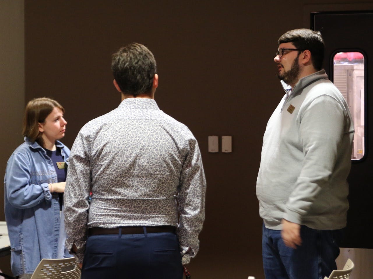 Student Services Chair Trent McKenzie talks with his committee in the L.A. Pittenger Student Center Nov. 9. Student Services will host their safe sex event on Nov. 16 in the multicultural center from 6-8 p.m. Elijah Poe, DN