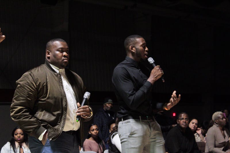 Junior urban planning major Josh Sims and Ball State alumnus Nate Robert-Eze featured their new clothing collection in their fashion show "Unity in the Jungle." Sims and Robert-Eze's brand is based around unity. Larry Luellen, Photo Provided