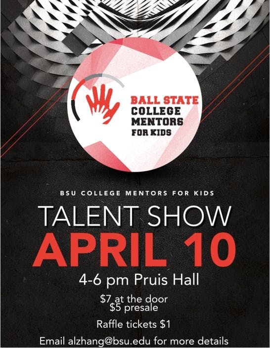 This will be the first year for the College Mentors for Kids talent show. There are ten acts&nbsp;and all proceeds go to the organization to pay for activities with the little buddies.&nbsp;