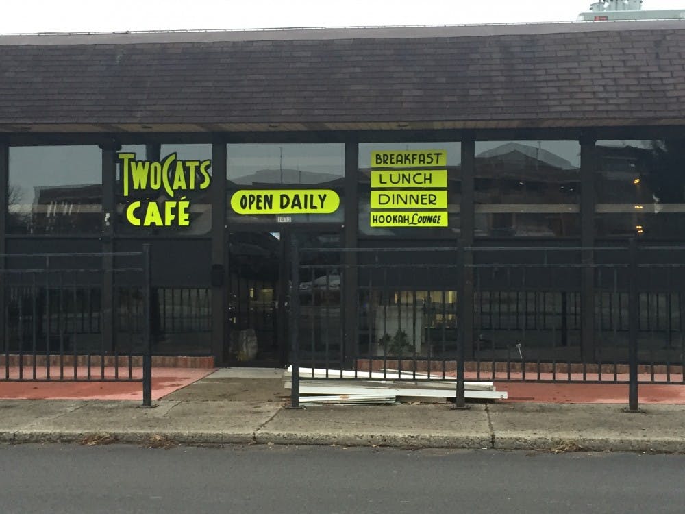 <p>The Two Cats Cafe is moving into the place where the Locker Room bar used to be. DN PHOTO KAITLIN LANGE</p>