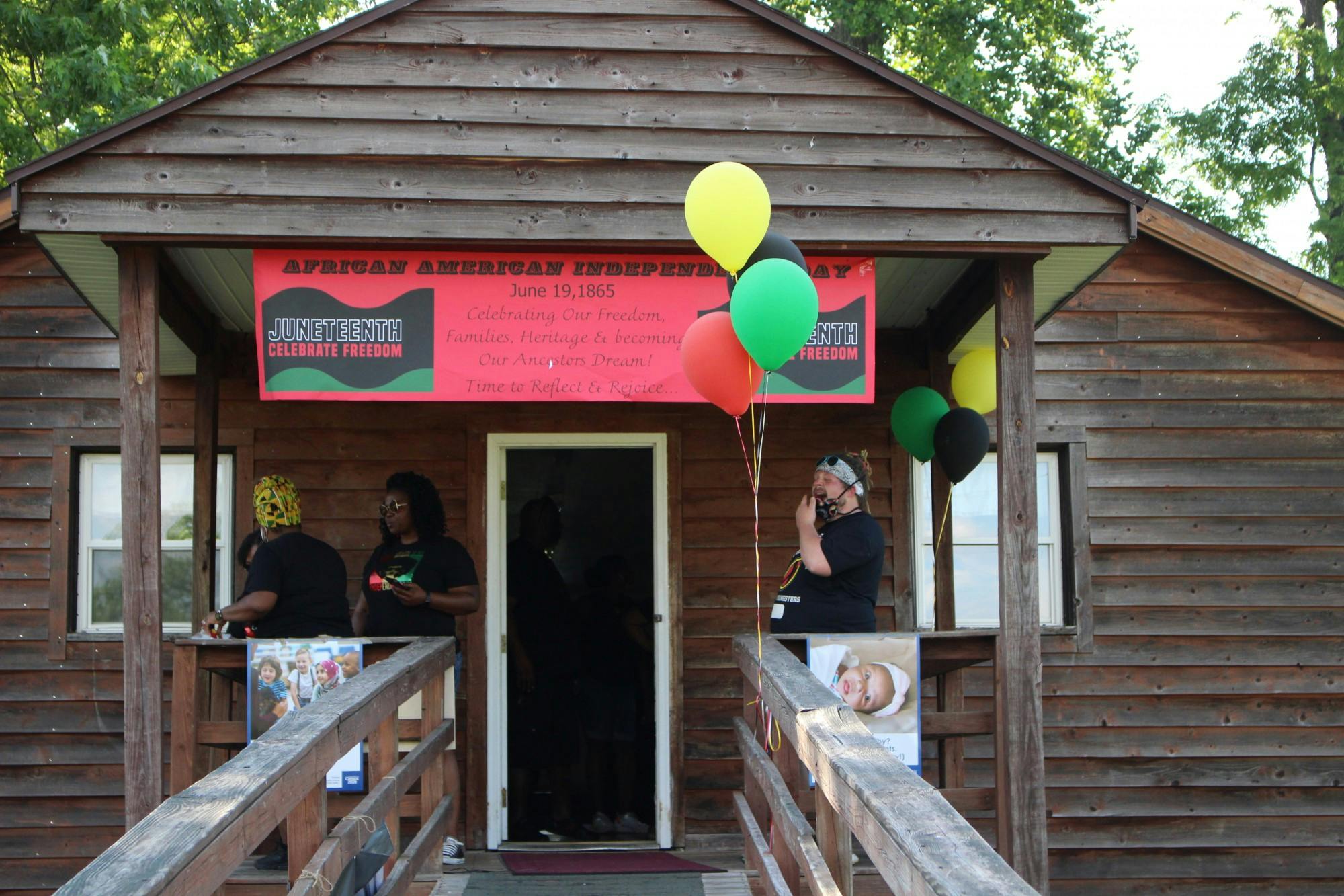 Muncie community members gather for the Juneteenth celebration June 19, 2020, at Heekin Park. People of all ages came together in honor of the holiday, which celebrates the emancipation of slaves in America. Jenna Gorsage, DN