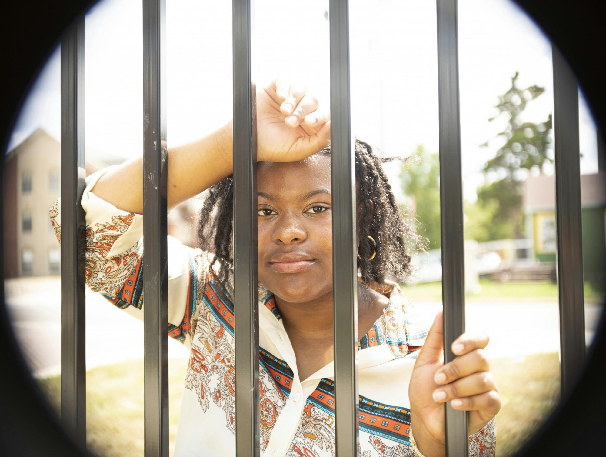 Sophomore public relations major KwaTashea Marfo poses by the Village on Ball State campus Aug. 28. Jacy Bradley, DN