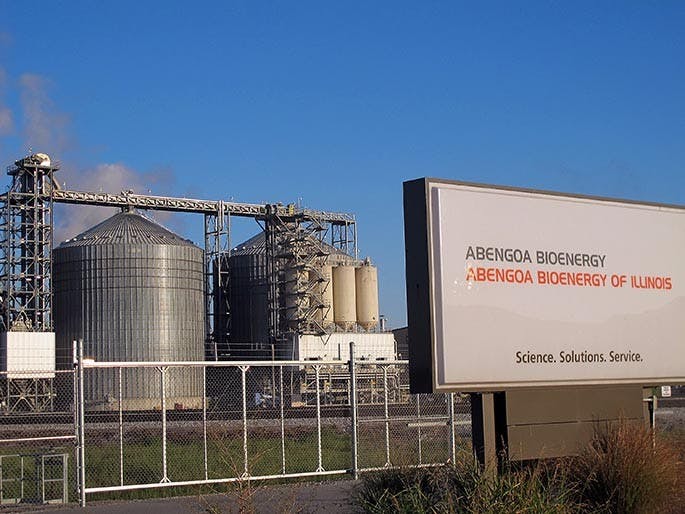 The sun rises on the Abengoa Bioenergy ethanol refinery in Madison, Illinois, on August 20, 2012. (Kevin G. Hall/MCT)
