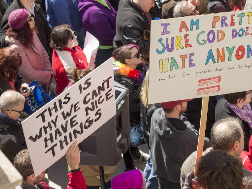 "This is why we can't have nice things." "I am pretty sure God doesn't hate anyone... but she probably doesn't care for bigots." | DN PHOTO BRADLEY DEAN JONES