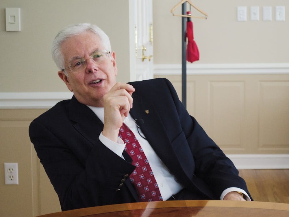 Paul Ferguson, 15th president of Ball State, talks during a Daily News interview Friday in his office after his first week of work. The university announced Ferguson as president May 22. DN FILE PHOTO BREANNA DAUGHERTY 