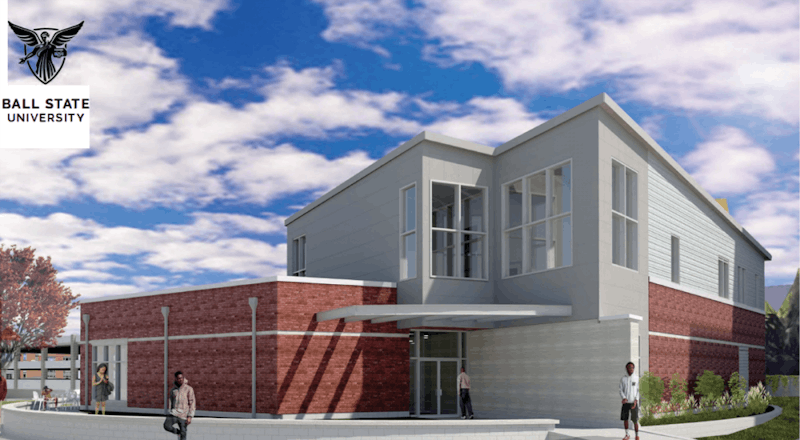 The design for the new Multicultural Center was unveiled at Ball State's Board of Trustees meeting June 12, 2019, at the Ball Brothers Hospitality Room in Emens Auditorium. The building will be ready by fall 2020. Marc Ransford, Photo Provided
