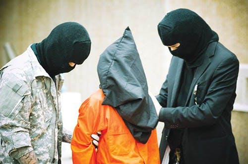 Inmate #1776 protests against practices in the Guantanamo Bay detention camp. Inmate #1776 went on a hunger strike for 18 days. PHOTO PROVIDED BY INMATE #1776